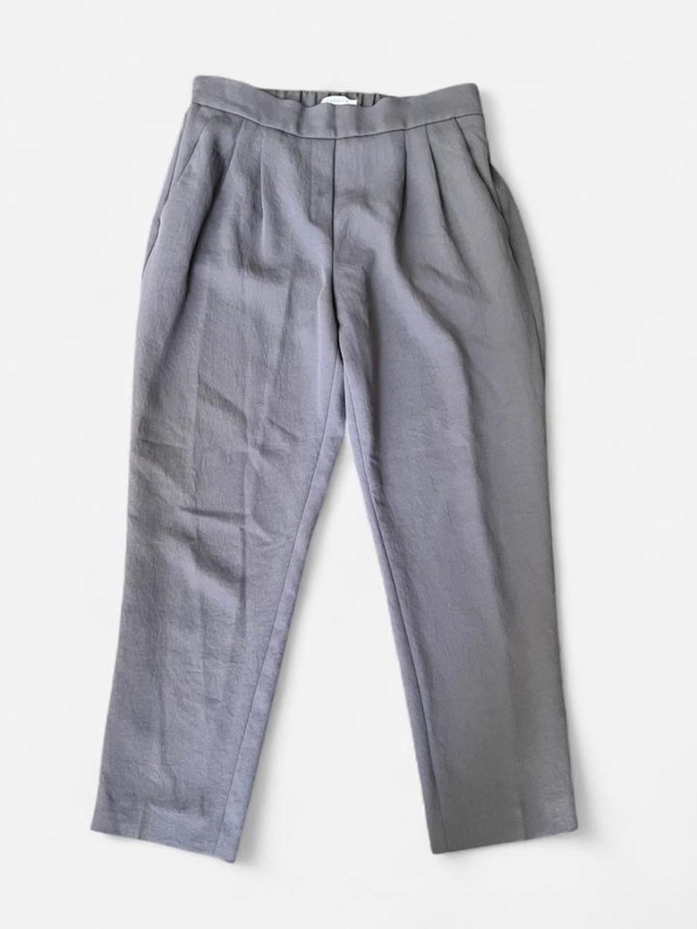 Aritzia Women's Pleated Tailored Trousers - Light Gray